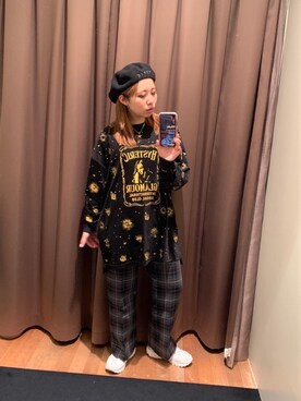 「新作」｜「アイテム（ハンチング/ベレー帽）」を使った、MIUKIさん（レディース・157cm）の秋コーディネート