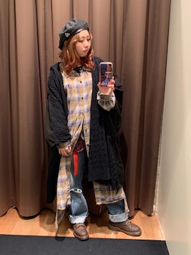 「新作」｜「アイテム（シャツワンピース）」を使った、MIUKIさん（レディース・157cm）の秋コーディネート