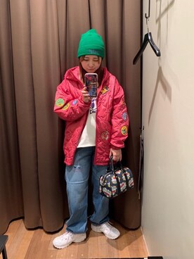 「70'sコーデ」｜「アイテム（ブルゾン）」を使った、MIUKIさん（レディース・157cm）の秋コーディネート