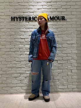 「新作」｜「アイテム（デニムジャケット）」を使った、MIUKIさん（レディース・157cm）の冬コーディネート