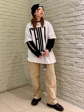 タカシマヤ ゲートタワーモール店｜MIUKI使用「HYSTERIC GLAMOUR（CHILL BEAR オーバーサイズTシャツ）」的時尚穿搭
