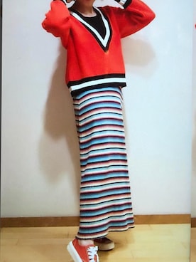 「KOOKAI（クーカイ）のアイテム」を使った、Aminaさん（レディース・154cm）の春コーディネート