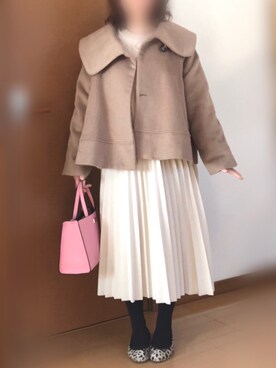 「Supreme.La.La.（シュープリームララ）のアイテム（ジャケット/アウター）」を使った、さーりんさん（レディース・153cm）の冬コーディネート