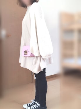 「reca（レカ）のアイテム（チュニック）」を使った、さーりんさん（レディース・153cm）の春コーディネート