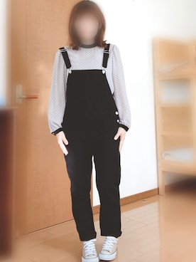 「SpRay（スプレイ）のアイテム（オールインワン・サロペット）」を使った、さーりんさん（レディース・153cm）の秋コーディネート