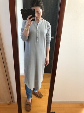 「RED CHOP WORKS（レッドチョップワークス）のアイテム（ワンピース/ドレス）」を使った、keeさん（レディース・151cm）の春コーディネート