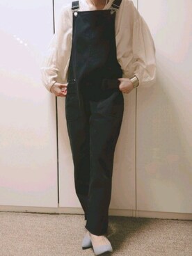 「ZARA（ザラ）のアイテム（サロペット/オーバーオール）」を使った、みいさん（レディース・153cm）の春コーディネート