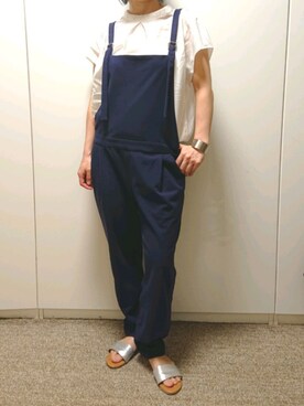 「ZARA（ザラ）のアイテム（サロペット/オーバーオール）」を使った、みいさん（レディース・153cm）の春コーディネート