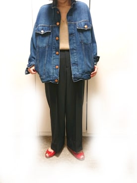 「赤い靴」｜みいさん（レディース・153cm）の春コーディネート