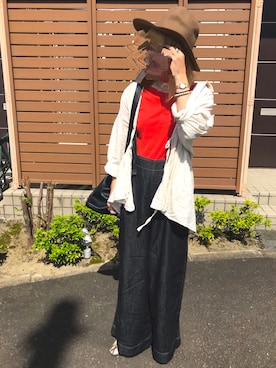 「ハット」｜「アイテム（ブーティ）」を使った、𝙱 𝙸 𝚆 𝙰      さん（レディース・158cm）の秋コーディネート