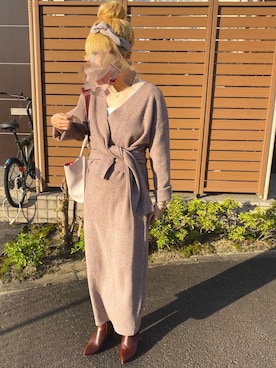 「RIBOU（リボウ）のアイテム」を使った、𝙱 𝙸 𝚆 𝙰      さん（レディース・158cm）の秋コーディネート