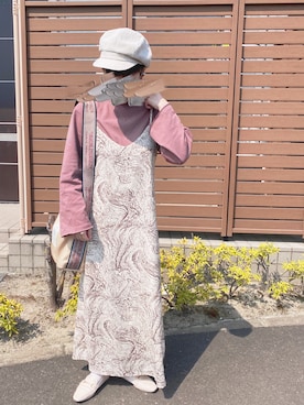 「Bab Bou Jeloud（バブブージュルード）のアイテム（ワンピース）」を使った、𝙱 𝙸 𝚆 𝙰      さん（レディース・158cm）の春コーディネート