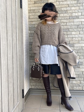 𝙱 𝙸 𝚆 𝙰      さん（レディース・158cm）の冬コーディネート