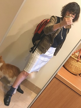 「PLAIN PEOPLE（プレインピープル）のアイテム（スカート）」を使った、nodokananodokaさん（レディース・163cm）の夏コーディネート