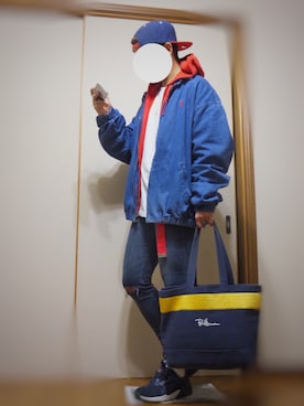 「UNIQLO（ユニクロ）のWOMEN ウルトラストレッチジーンズ（デニムパンツ）」を使った、( •˓◞•̀ )☝︎さん（メンズ・169cm）の冬コーディネート