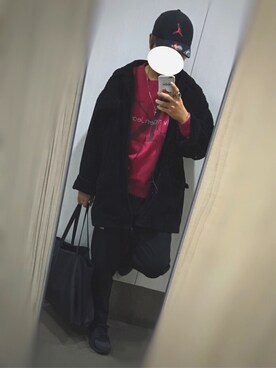 「Calvin Klein（カルバン・クライン）のアイテム（チェスターコート）」を使った、( •˓◞•̀ )☝︎さん（メンズ・169cm）の冬コーディネート