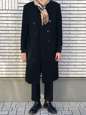 「新年一発目」｜「アイテム（ピーコート）」を使った、DAIKIさん（メンズ・180cm）の冬コーディネート