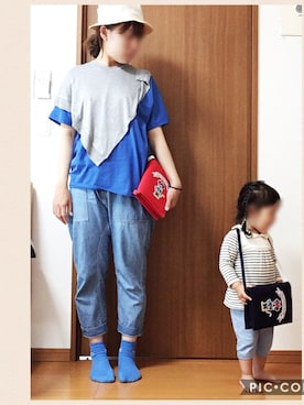 「FRAPBOIS」｜「アイテム（スリッポン）」を使った、なちゲノムさん（レディース・156cm）の春コーディネート