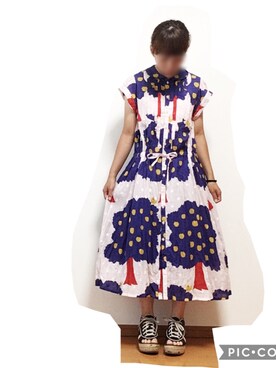「ハート」｜「アイテム（シャツワンピース）」を使った、なちゲノムさん（レディース・156cm）の夏コーディネート