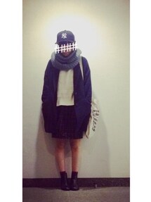 poudoudou | 格子柄ニット(ニット/セーター)