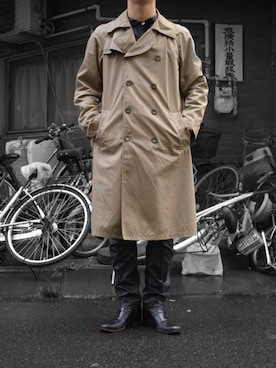 「JOHN LAWRENCE SULLIVAN」｜「アイテム（トレンチコート）」を使った、IKさん（メンズ・175cm）の冬コーディネート