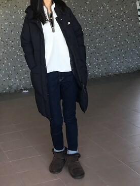 「NEW BALANCE（ニューバランス）のアイテム（その他アウター）」を使った、CLokさん（レディース・171cm）の冬コーディネート