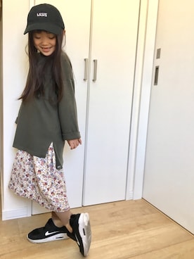 「Re:make（リメイク）のアイテム（ワンピース/ドレス）」を使った、unagi_2412さん（キッズ・120cm）の春コーディネート