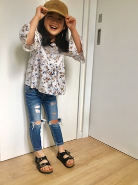 「Re:make（リメイク）のアイテム」を使った、unagi_2412さん（キッズ・104cm）の夏コーディネート