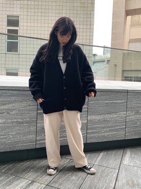 「L.H.P Private Brand（エルエイチピープライベートブランド）のアイテム」を使った、李宇さん（レディース・163cm）の秋コーディネート