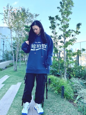 「YOUSER（ユーザー）のアイテム」を使った、李宇さん（レディース・163cm）の秋コーディネート