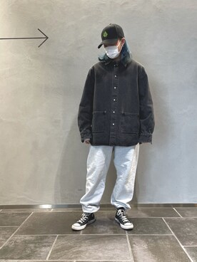 「DANKE SCHON（ダンケシェーン）のアイテム（ジャケット/アウター）」を使った、李宇さん（レディース・163cm）の春コーディネート