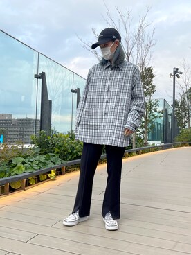 「Ctr1（コントロール）のアイテム」を使った、李宇さん（レディース・163cm）の春コーディネート