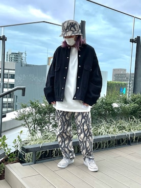 「DANKE SCHON（ダンケシェーン）のアイテム（帽子）」を使った、李宇さん（レディース・163cm）の春コーディネート