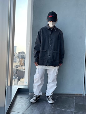 「DANKE SCHON（ダンケシェーン）のアイテム（ジャケット/アウター）」を使った、李宇さん（レディース・163cm）の春コーディネート