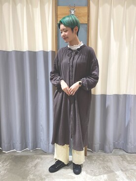 「ehka sopo（エヘカソポ）のアイテム（アクセサリー）」を使った、Akiさん（レディース・160cm）の秋コーディネート