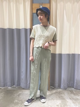 「ehka sopo（エヘカソポ）のアイテム（アクセサリー）」を使った、Akiさん（レディース・160cm）の春コーディネート