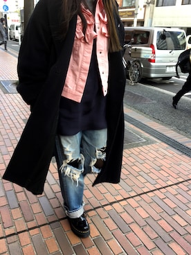 「JUNYA WATANABE MAN（ジュンヤワタナベマン）のアイテム（ワンピース/ドレス）」を使った、tomoさん（レディース・165cm）の冬コーディネート