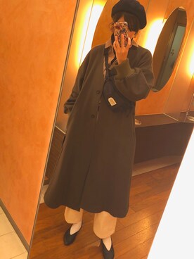 「mici（ミチ）のアイテム（ジャケット/アウター）」を使った、Beckyさん（レディース・171cm）の冬コーディネート