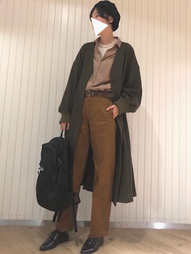 「mici（ミチ）のアイテム（ジャケット/アウター）」を使った、Beckyさん（レディース・171cm）の冬コーディネート