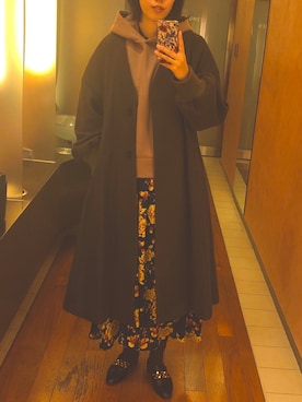 「mici（ミチ）のアイテム（ジャケット/アウター）」を使った、Beckyさん（レディース・171cm）の冬コーディネート