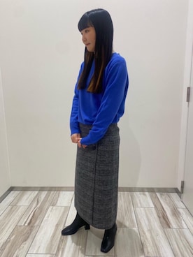 「green label relaxing（グリーンレーベルリラクシング）の＜Oggi×green label relaxing＞[7days]スクエア ショートブーツ(5.5cmヒール) -撥水-（ブーツ）」を使った、yokoyama_nさん（レディース・155cm）の秋コーディネート