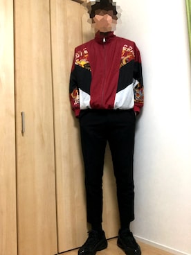 「doublet（ダブレット）のアイテム（ブルゾン）」を使った、すみっこさん（メンズ・186cm）の春コーディネート
