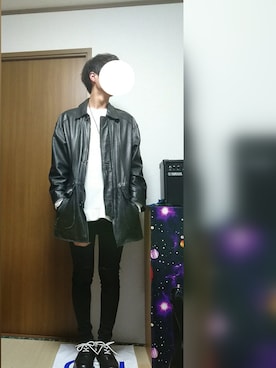 「アイテム（ステンカラーコート）」を使った、Aさん（メンズ・176cm・10代）の冬コーディネート