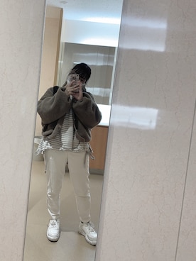 「学校」｜「アイテム（ブルゾン）」を使った、れなさん（レディース・155cm）の秋コーディネート