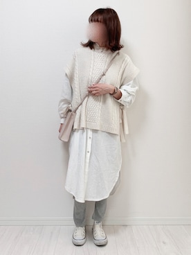 「dholic」｜「アイテム（スリッポン）」を使った、anmiさん（レディース・156cm）の春コーディネート