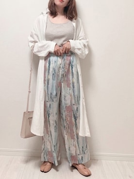 「DHOLIC（ディーホリック）のアイテム（シャツワンピース）」を使った、anmiさん（レディース・156cm）の春コーディネート