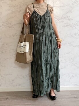 「アントマリーズ」｜「アイテム（バレエシューズ）」を使った、anmiさん（レディース・156cm）の夏コーディネート