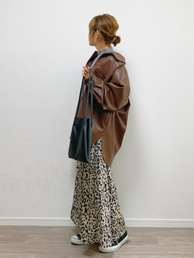 「ap retro（アプレトロ）のアイテム（その他アウター）」を使った、anmiさん（レディース・156cm）の秋コーディネート