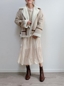 「Crisp」｜「アイテム（ブルゾン）」を使った、anmiさん（レディース・156cm）の秋コーディネート