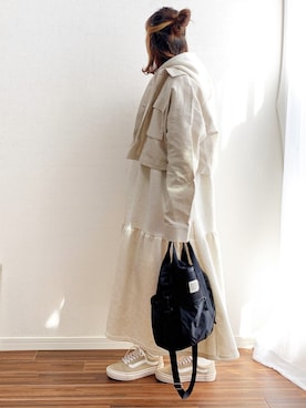 「dholic」｜「アイテム（その他アウター）」を使った、anmiさん（レディース・156cm）の春コーディネート
